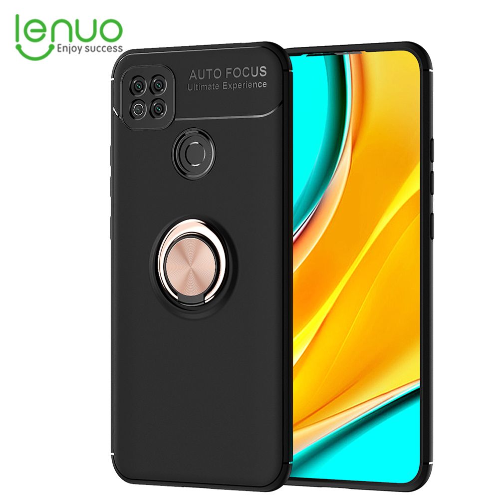 Lenuo for Xiaomi Redmi 9C Ring Stand TPU Soft Case
