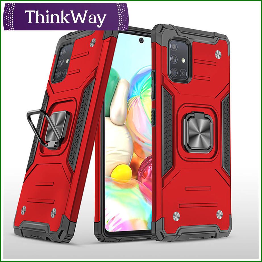 Phone Case Ring Stand Casing Shockproof Protection Cellphone Back Cover Shell For Samsung A42 5G & Samsung A22 5G