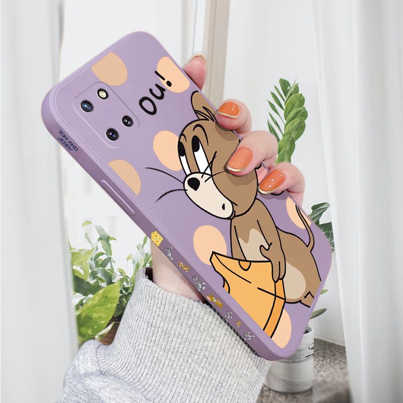 AMORVOR for Samsung Galaxy Note10 Lite Back Cover Cartoon Cute Lovely Side design Soft Case Liquid Silicone Phone Cases