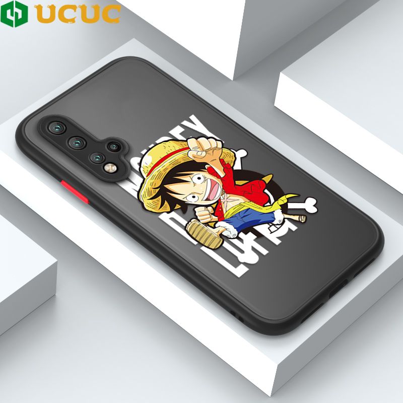 UCUC for Huawei Nova 5T / Honor 20 Back Cover Incentive Luffy Frosted Transparent Hard Phone Case Thin Shockproof Full Cover Camera Protect Case