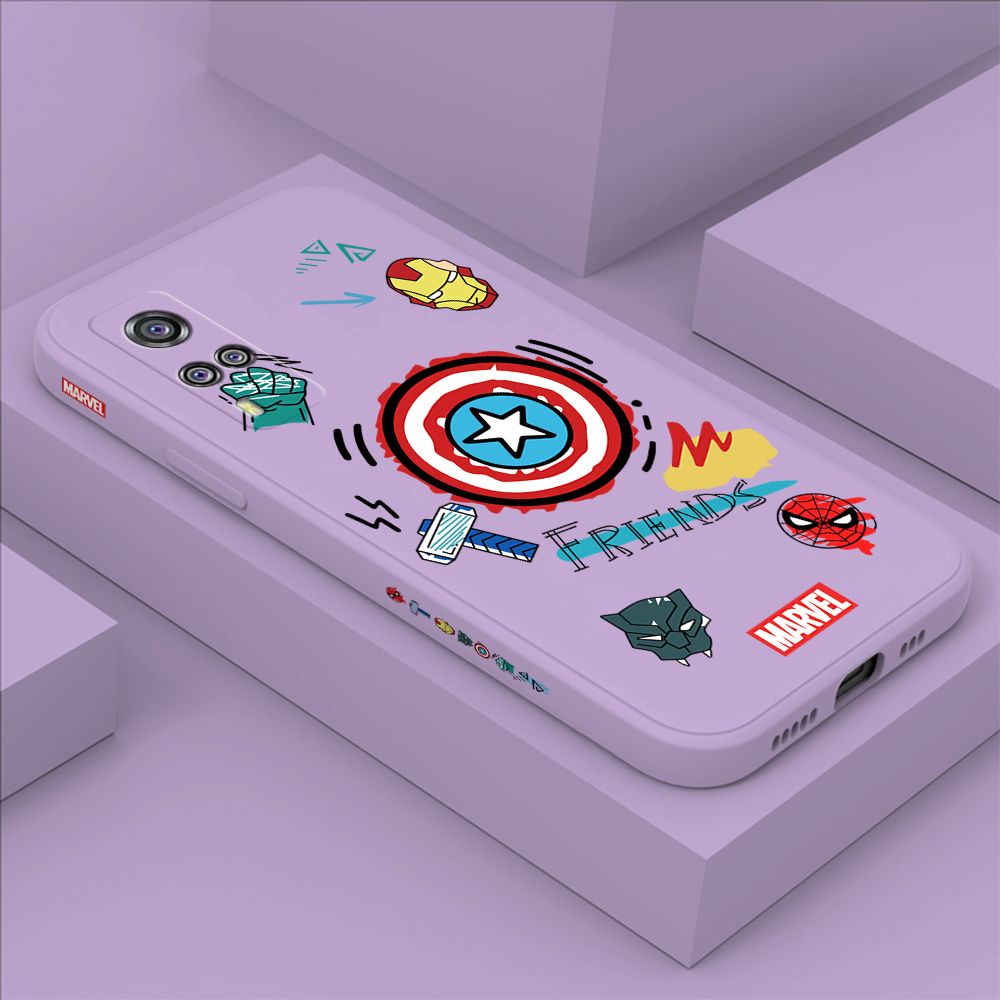 ZeroQiQi for Vivo Y53S 4G Case Cartoon Anime Icon Phone Cover Soft Full Lens Protection Casing Ultra Thin Soft Liquid Silicone Phone Cases
