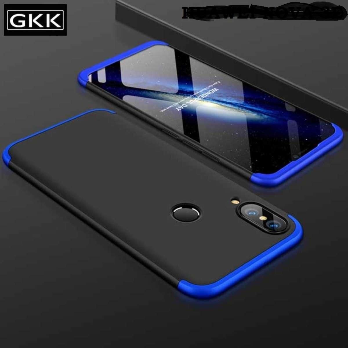 360 Degree Gkk Back Case for Huawei Y9 (2019) - Black&Blue