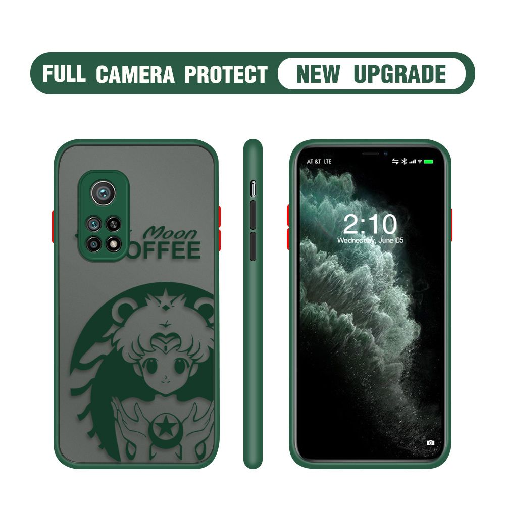 Hontinga for Xiaomi 10T / 10T Pro Case Sailor Moon Cases Edge Frosted Transparent Phone Cover