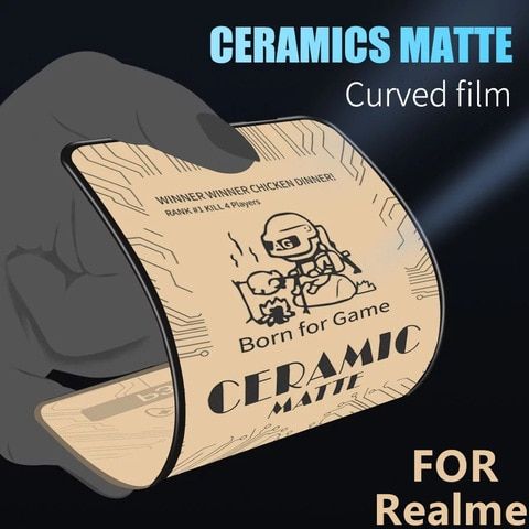 Realme C3 Film 9D Anti Broken Soft Ceramic Full Glue Cover Screen Protector