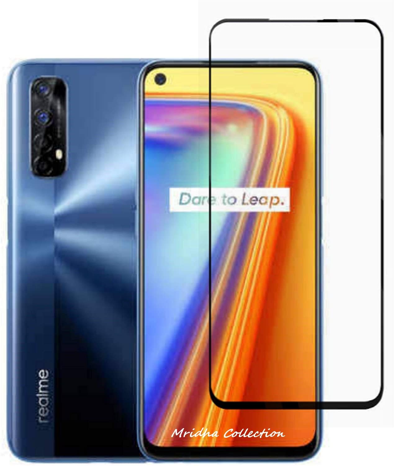 D Full Glass for Oppo Realme 8 Screen Protector 9H full black