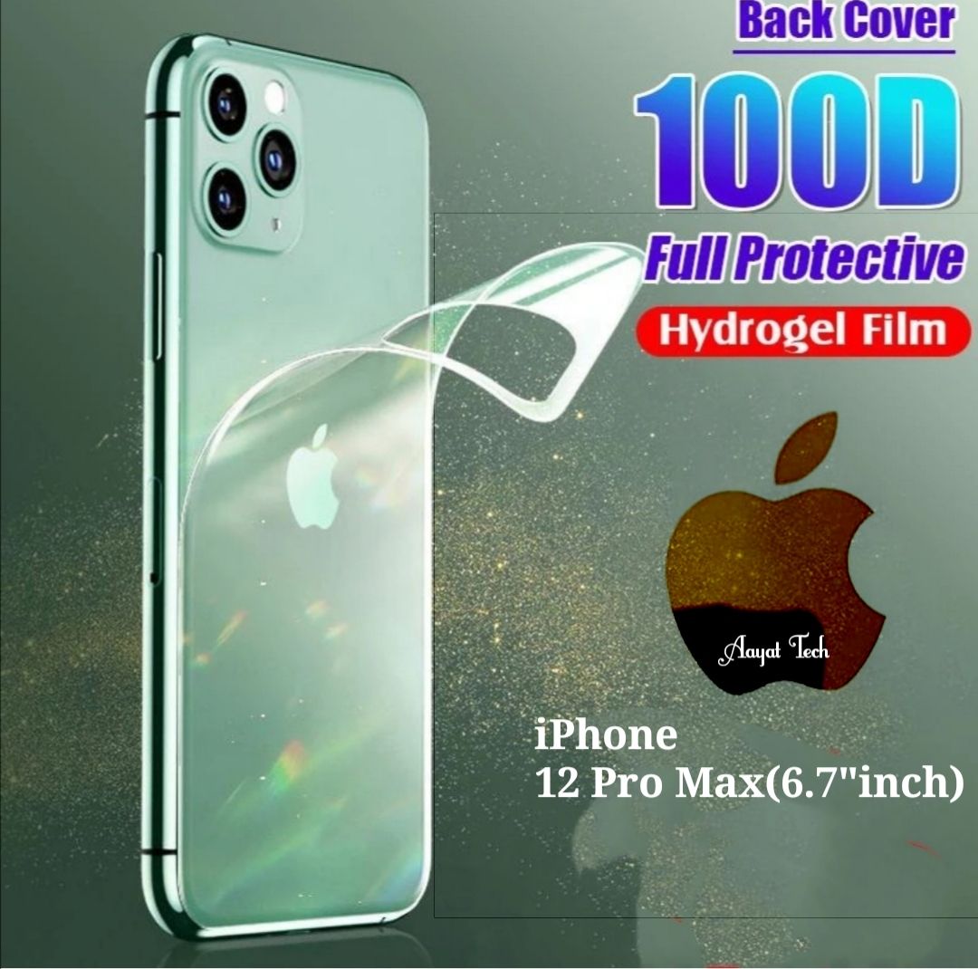 iPhone 12 Pro Max (6.7"inch) Back Clear Transparent Sticker Poly - Not Glass