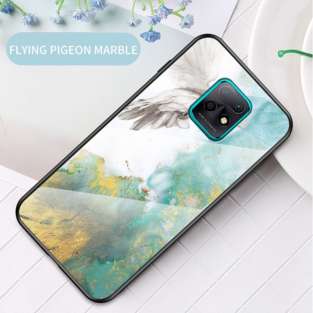 Case for Xiaomi Redmi 10X 5G Tempered Glass Protective Layer on the Back and TPU Bumper Anti+shock Shock Absorption Protective Cover