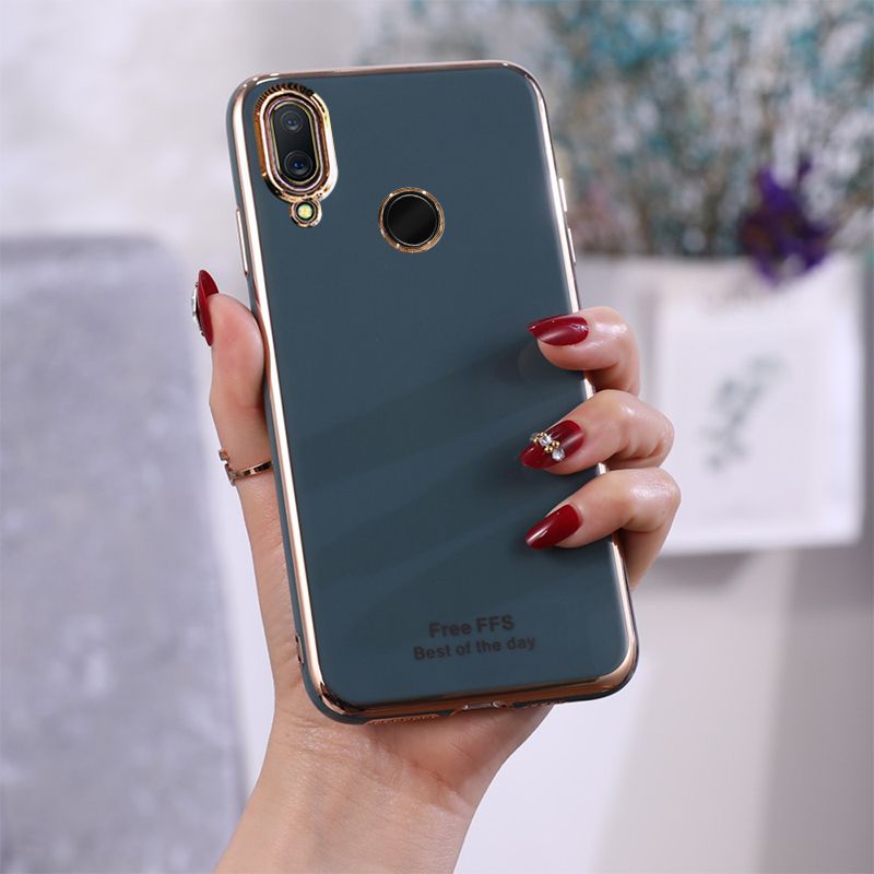 For Huawei P20 Lite  Nova 3e Plating Silicon Case 5.84 inches Smooth Full Protective TPU Soft Shell
