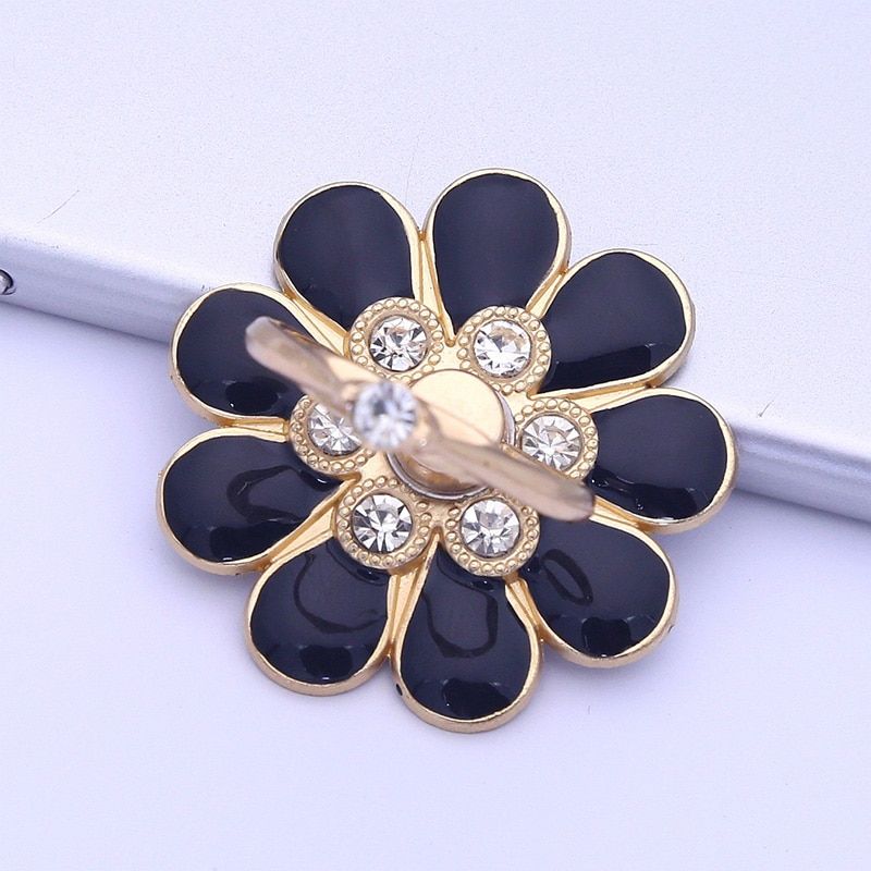 Phone Ring Holder Diamond-plated Flower Shape Metal Finger Rings Bracket For Mobile Phone