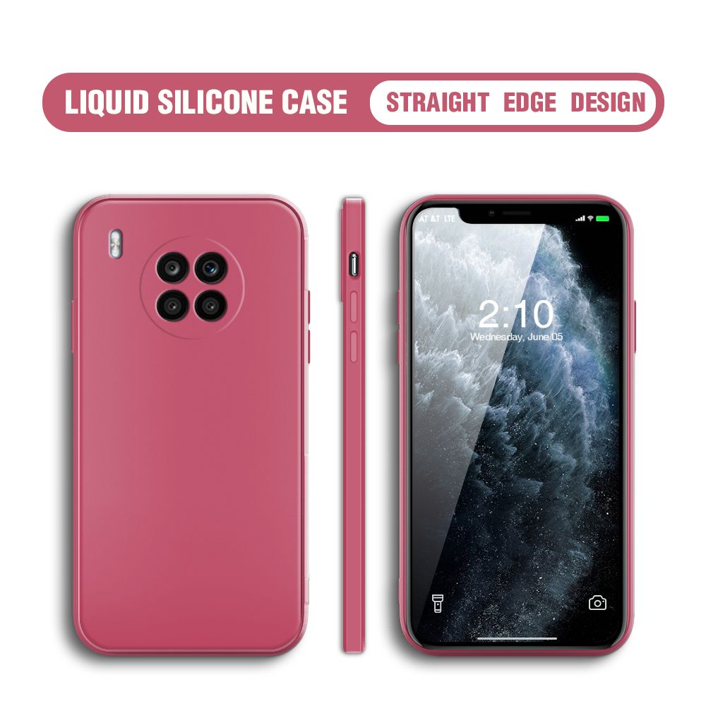 Jizetin for Honor 50 Lite Case Thin Soft Luxury Square Liquid Silicone Phone Case Candy Cover
