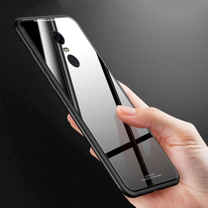 Glass Back Cover For Redmi 5 Plus - Black