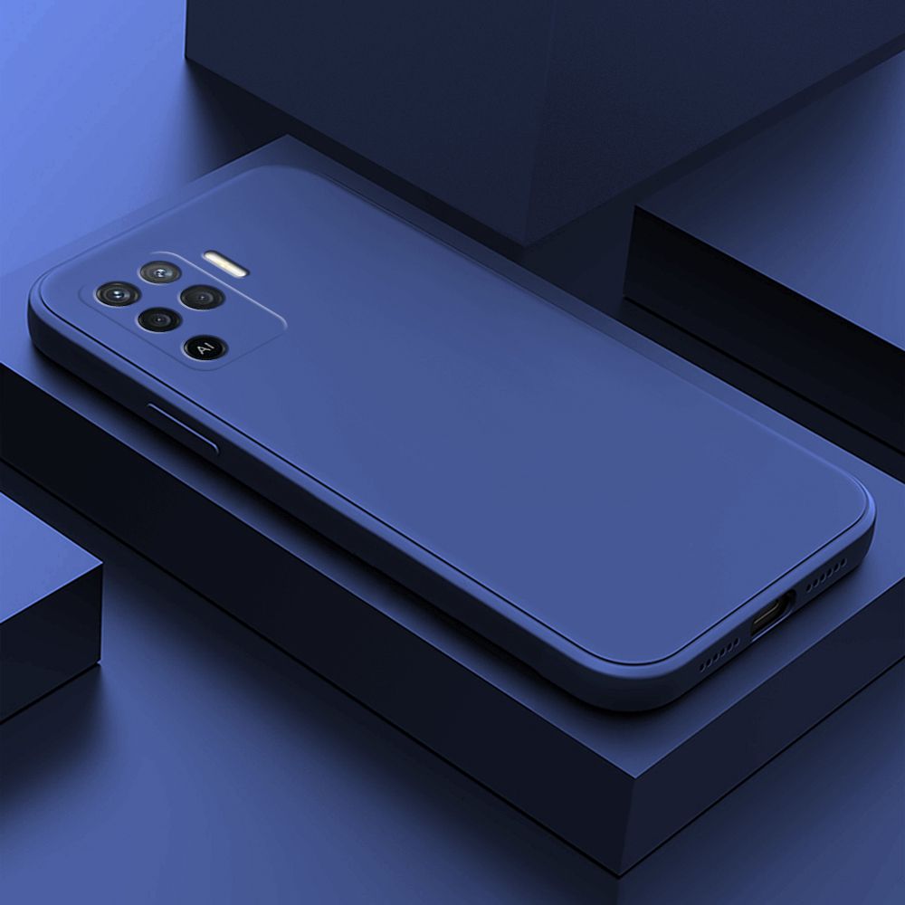 Hontinga for OPPO F19 Pro / A94 / Reno5 F Case Thin Soft Luxury Square Liquid Silicone Phone Case Candy Cover