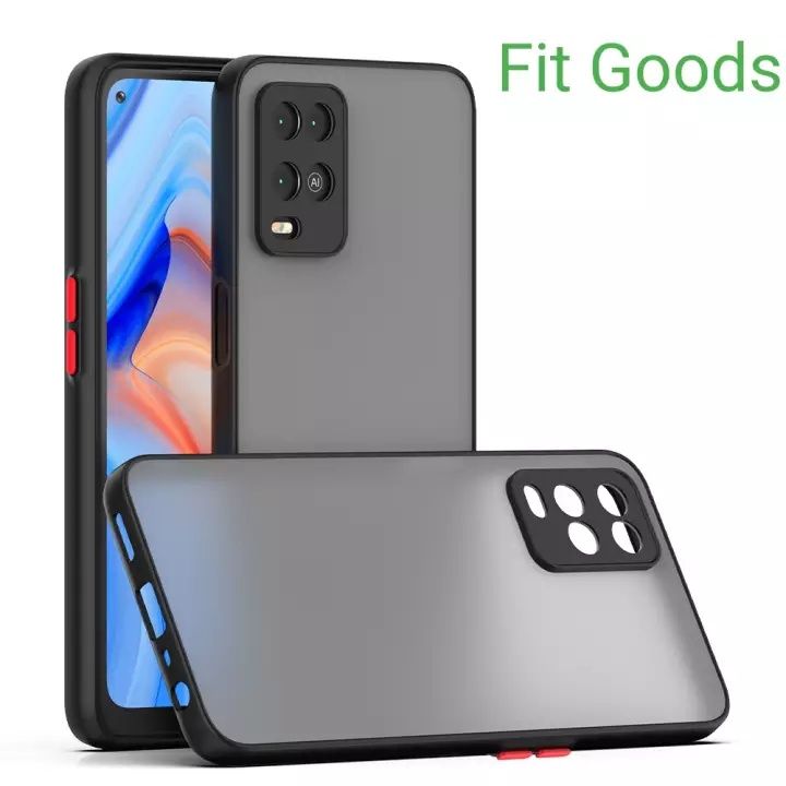 Oppo A54 matte case smoke case with camera protection back cover Translucent Matte Frosted Phone