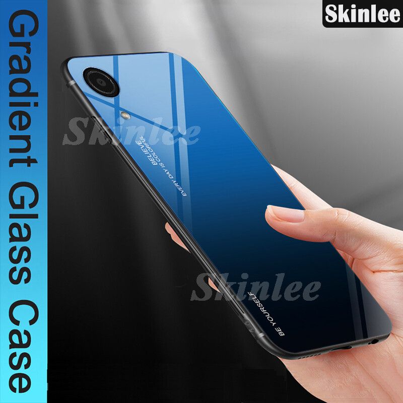 Phone Case Samsung Galaxy A03 Core Tempered Glass Protector Cases for Samsung A03 Core Phone Cover Cases Aurora Mirror Back Cover
