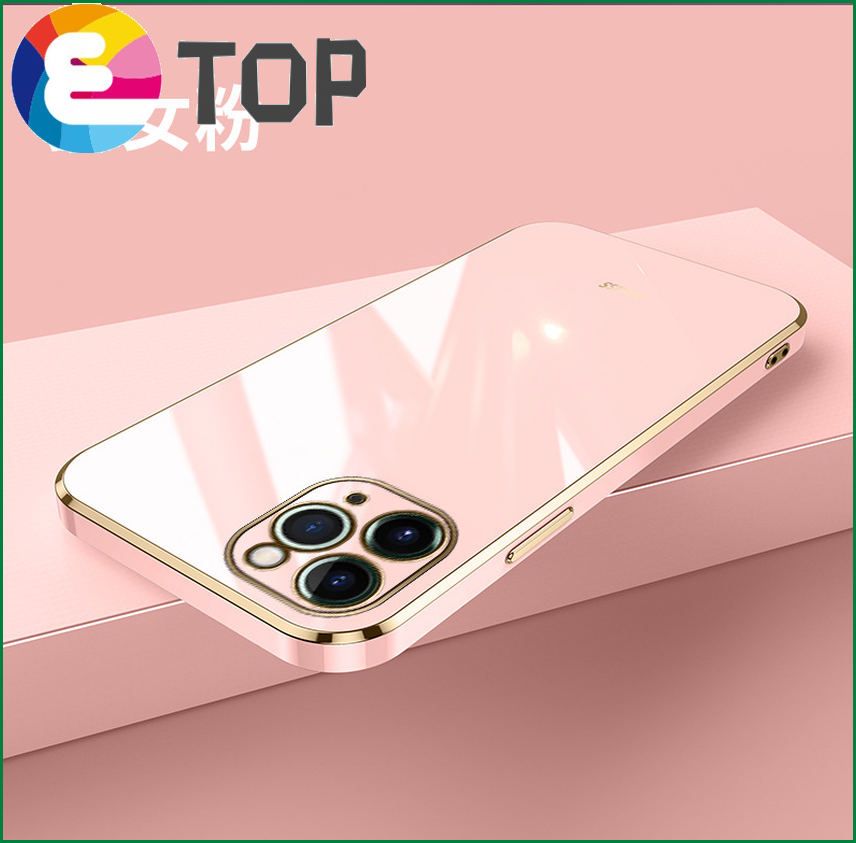 Suitable for Samsung S21plus mobile phone shell straight edge electroplating note20 protective sleeve S22 new A52A72 soft silicone