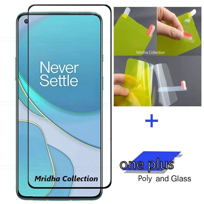 2in1 Protector Combo Pack for OnePlus 9 / OnePlus 9R /1+ 9 / 1+ 9R (Full Screen Protector Glass+Back Protector Poly Protector)
