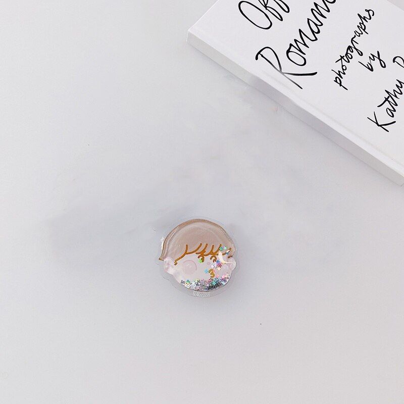 Quicksand Cute Cell Phone Expanding Stand and Grip Finger Holder Universal Phone Sockets Fold Finger Grip Mobile Phone Holder