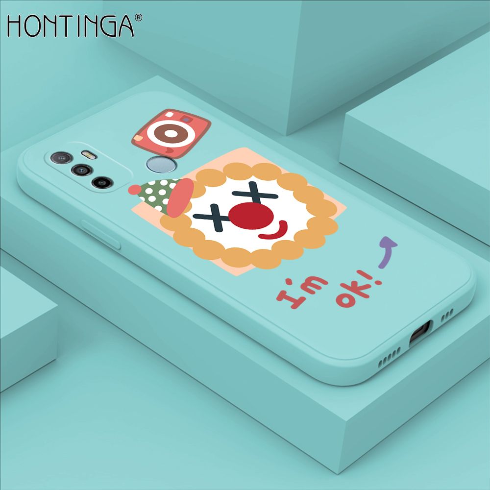 Hontinga for OPPO A53 2020 Case New Cartoon Joker Phone Case Phone Case Soft Square Edge Silicone Cases Full Lens Cover Shockproof Protection Cover