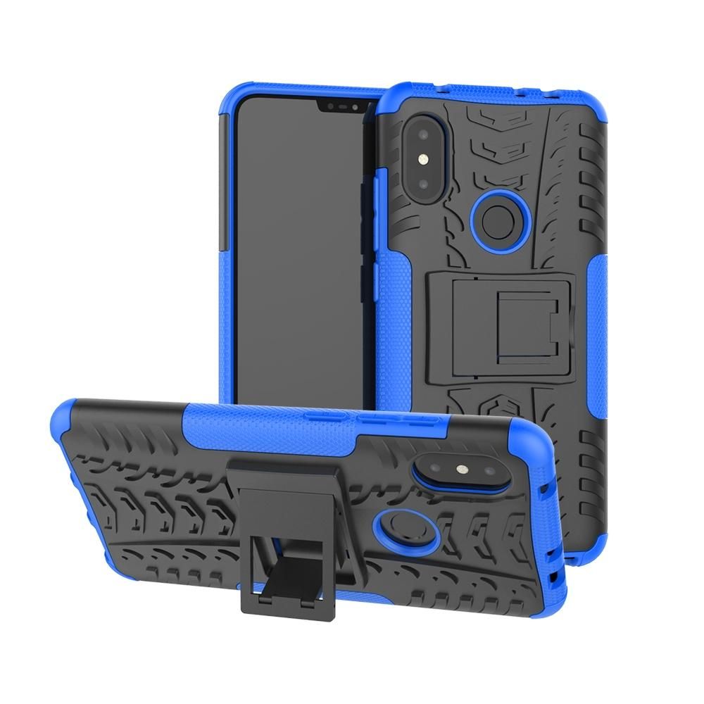 For Xiaomi Redmi Note 6 Pro Heavy Duty Armor Tough Hybrid Shockproof Dual Layer Kickstand Protective Case Cover