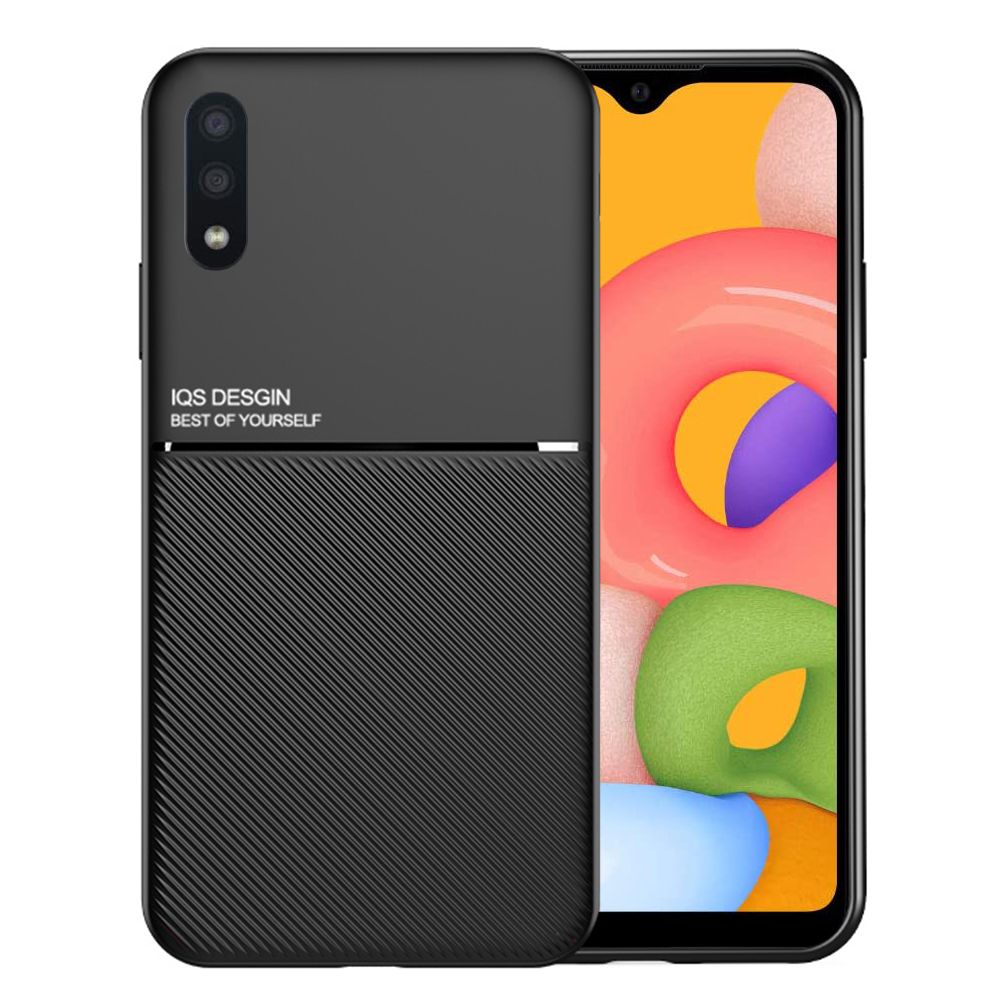 For Samsung Galaxy A01 Stripe Pattern Anti-Slip Shockproof Soft TPU Silicone Bumper Case Cover