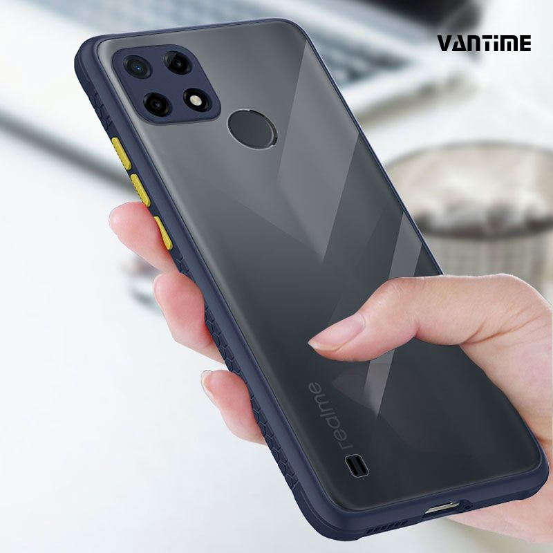 Vantime for Realme C21 Case Slim Transparent Back Shockproof Phone Cover