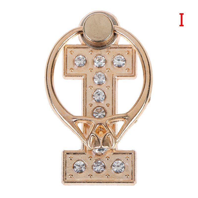 1pc Cute 360 Degree Diamond Metal Letter A-Z Finger Ring Smartphone Stand Holder Mobile Phone Holder For All Phone
