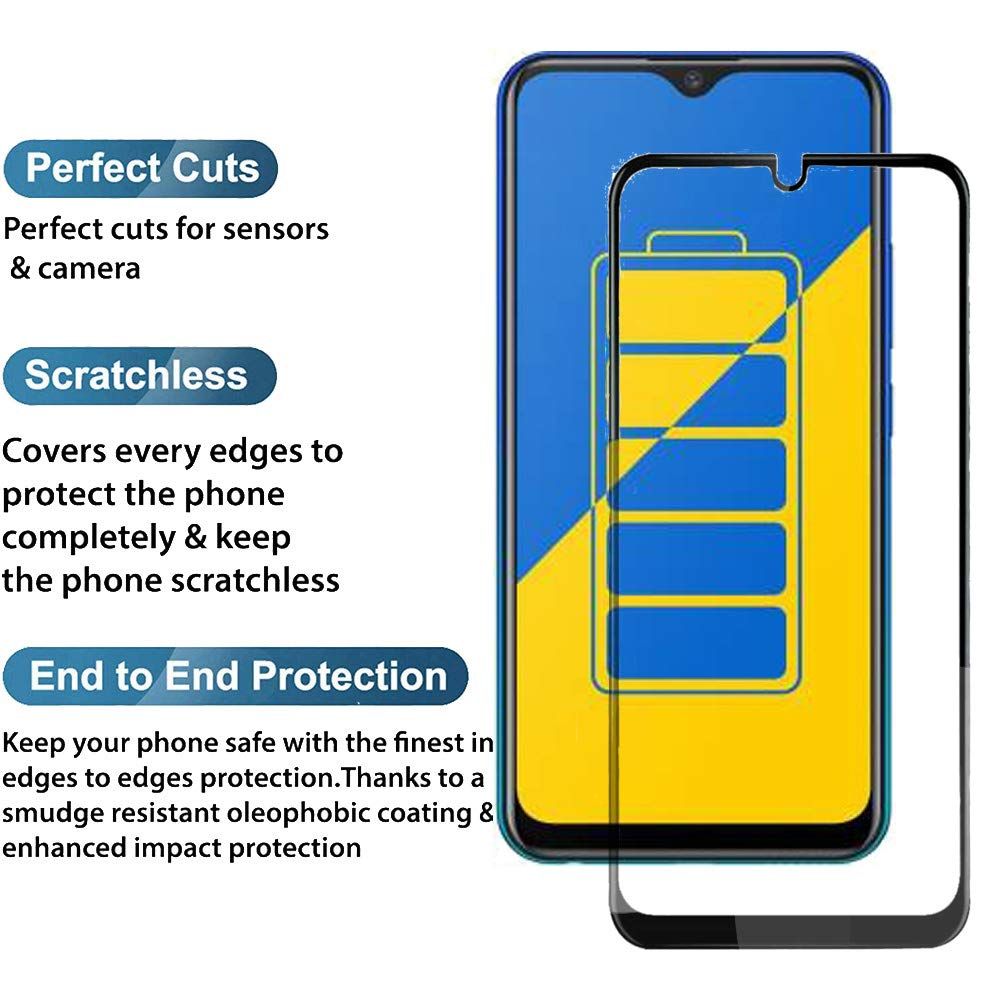 Vivo Y17 Tempered Glass Screen Protector 6D/9D/11D - Black