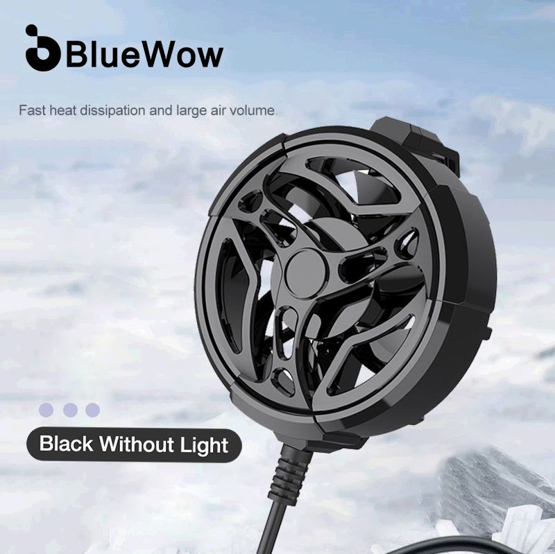 BlueWow AL01 Smart Phone Cooling Fan Universal Gaming Mobile Gamepad Cooler Portable Noise Reduction Structure Type-C USB Radiator For Xiaomi Samsung Redmi