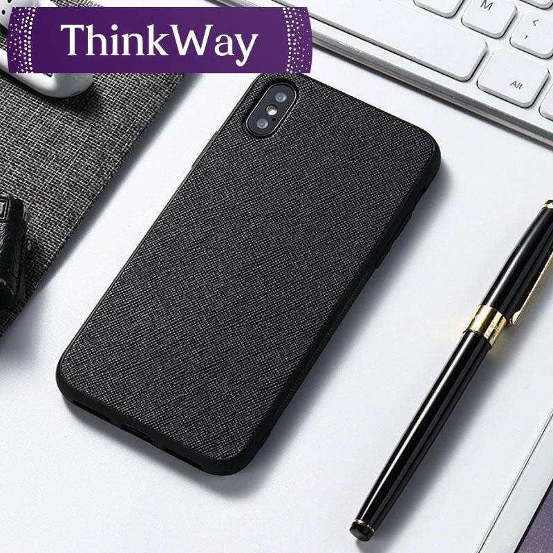 Leather Phone Case For Samsung A8  A8 Plus  A6 Plus  J4  J6  J8  A7  J6 Plus A9  Luxury Leather Skinned cross pattern color Texture phone shell