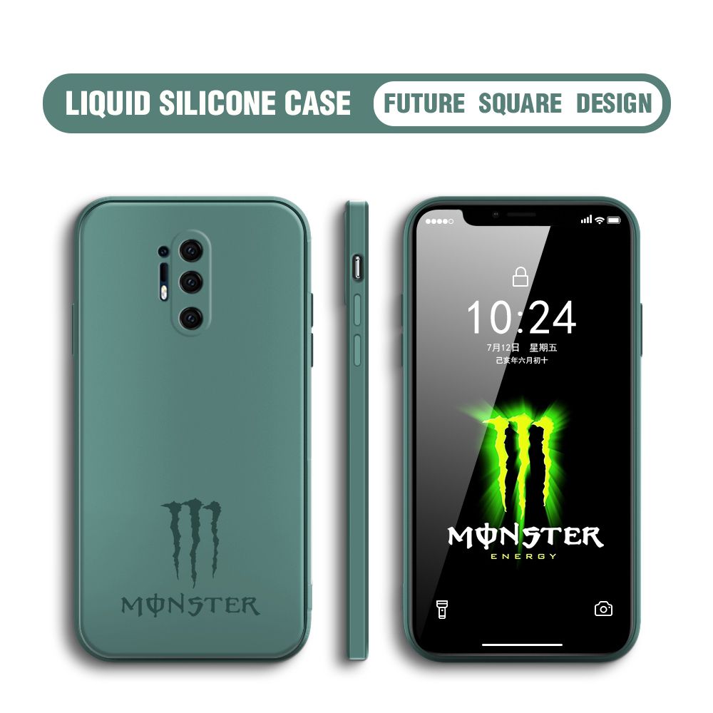 BILI for OnePlus 8 Pro Back Cover The Claw Of Devil Multicolor Liquid Silicone Phone Case Soft Square Lens Protection Phone Cases