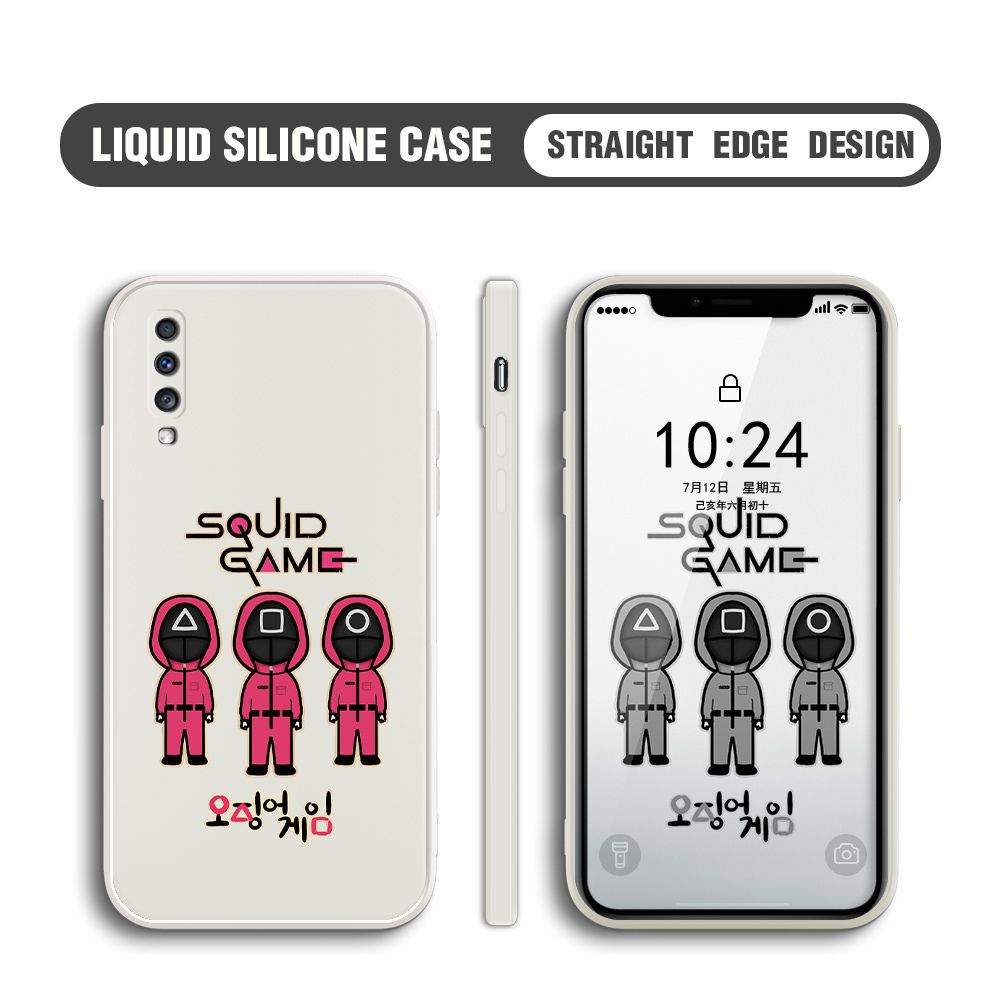 UCUC for Samsung Galaxy A70 Case Trend Cartoon Korean Squid Phone Cover Liquid Silicone Case Phone Protective Case