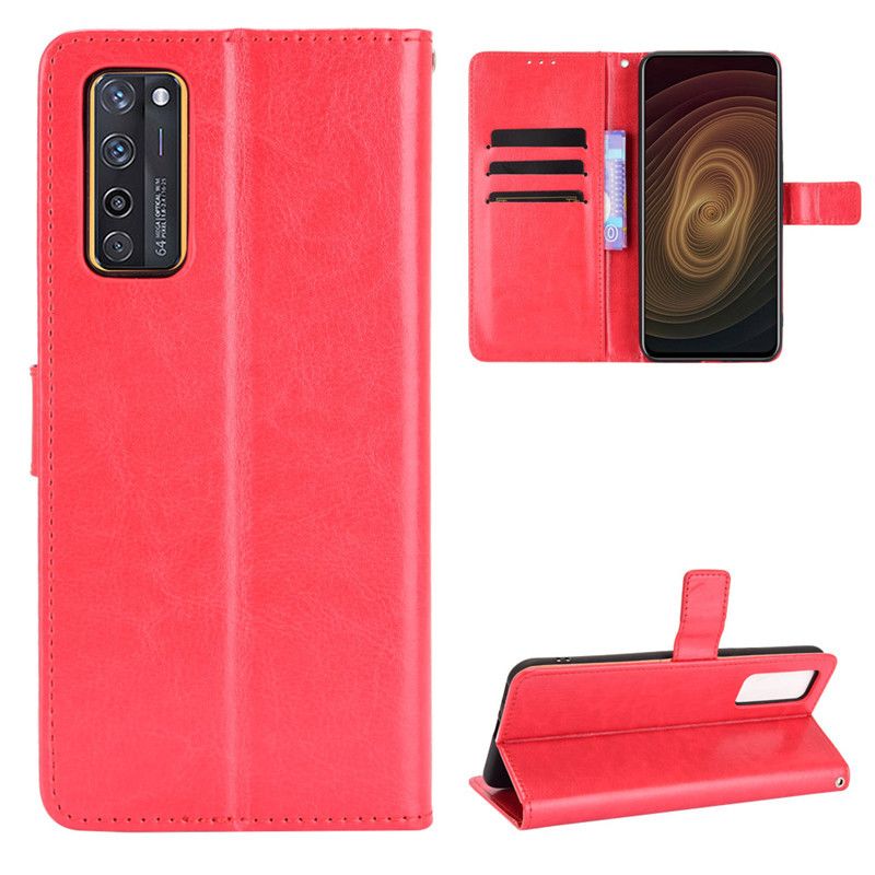 Holster Flip Stand Wallet Crazy Horse PU Leather Case For ZTE Axon 20 4G ZTE Axon 20 5G Cover