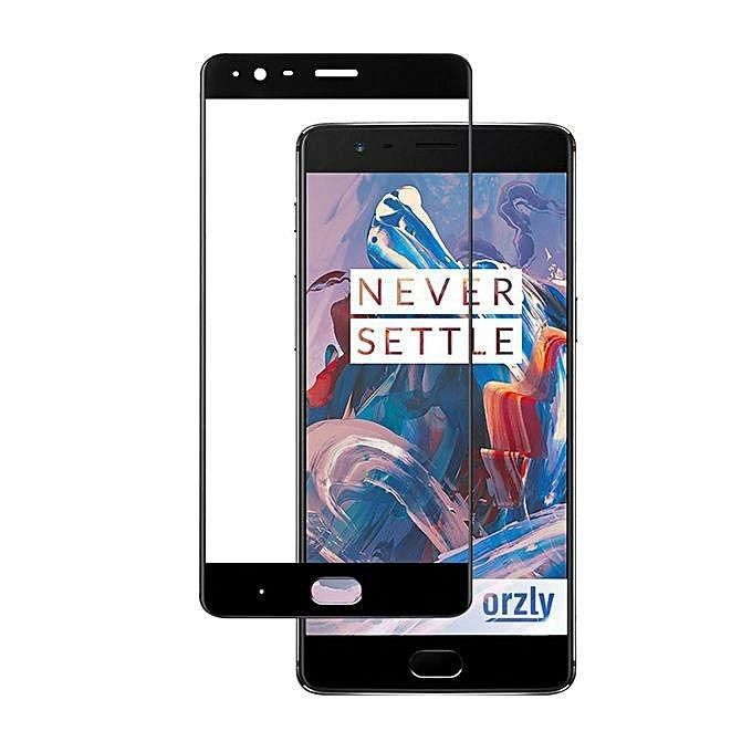 Curved Tempered Glass Protector for One Plus 3 - Black