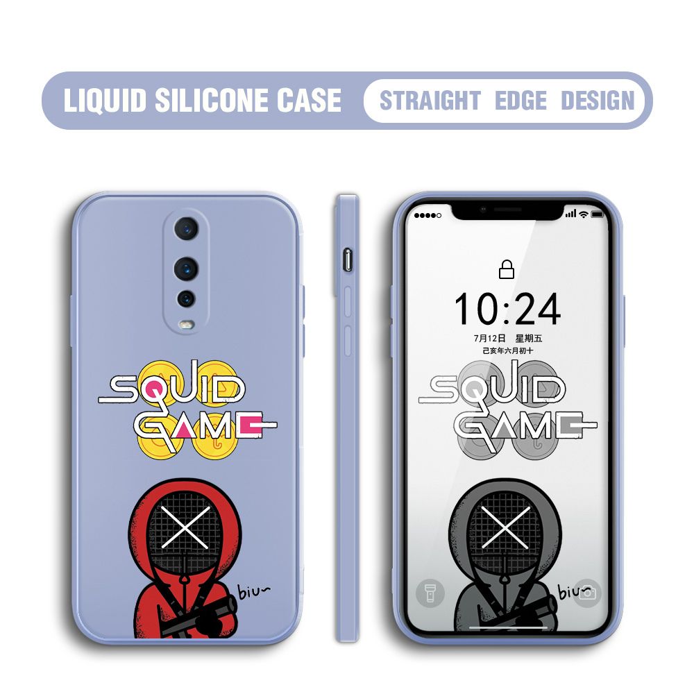 Jizetin for OPPO R17 Pro Case Fashion Cartoon Judge Role Phone Cover Square Liquid Silicone Trend Phone Case