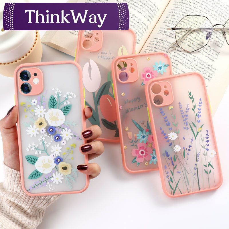 Luxury Flower 66s 7 8 Plus Case For iPhone 11 Case Pro Max X XR XS Max SE Soft TPU Transparent Floral Phone Cover Coque
