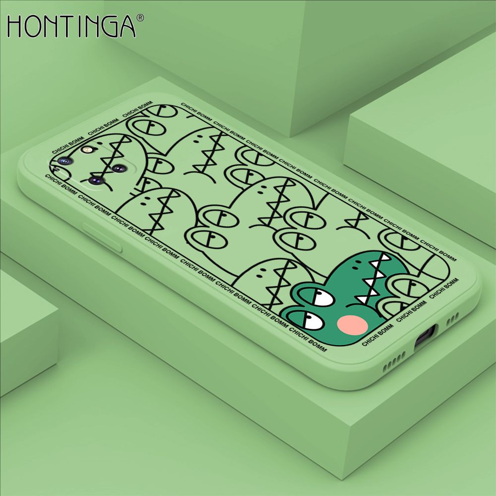 Hontinga for Samsung Note10 Lite Case Cartoon Crocodile Alligator Phone Case Phone Case Soft Square Edge Silicone Cases Full Lens Cover Shockproof Protection Cover