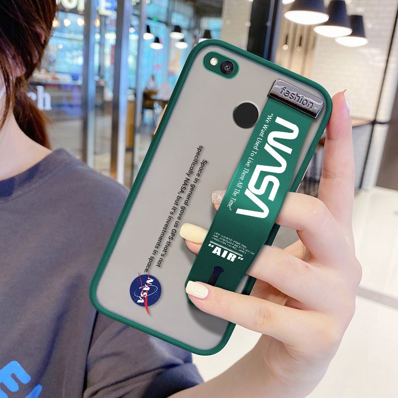 UCUC for Xiaomi Redmi 4X Wrist Strap Case Popular NASA Wristband Printing Cover Shockproof Frosted Phone Case