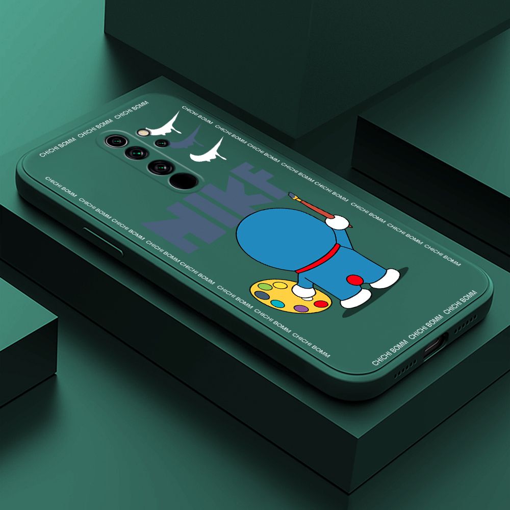 Hontinga for Redmi Note8 Pro Case Fashion Cat Phone Case Phone Case Soft Square Edge Silicone Cases Full Lens Cover Shockproof Protection Cover