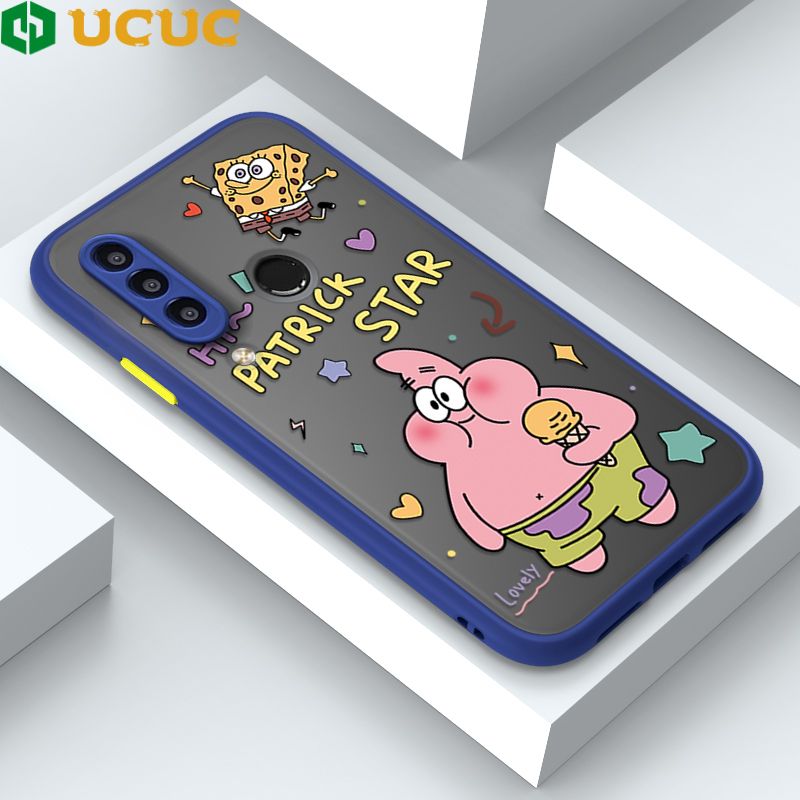 UCUC for Huawei P40 Lite E Case Lovely Cartoon Starfish Boy Frosted Transparent Hard Cover Ultra Thin Phone Case