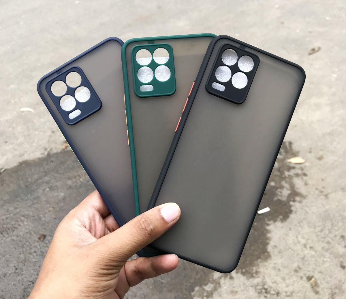 Camera Protection Bumper Phone Cases For Realme 8 5g Matte Translucent Shockproof Back Cover