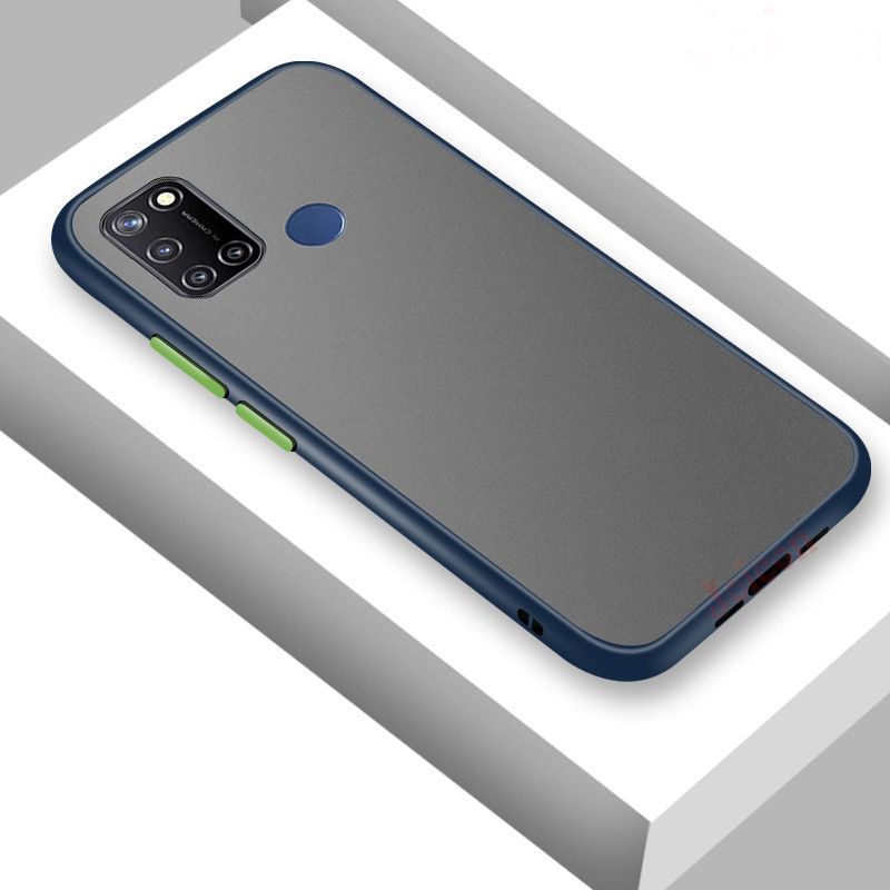 for Realme C17 / Realme 7i Shockproof matte frosted and smoky transparent phone back Cover Case