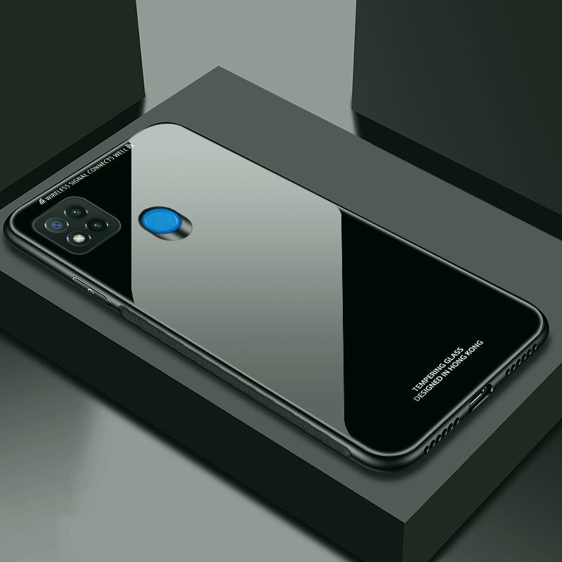 For Xiaomi Redmi 9C HONG KONG DESIGN Scratchproof Tempered Glass Back Cover Case