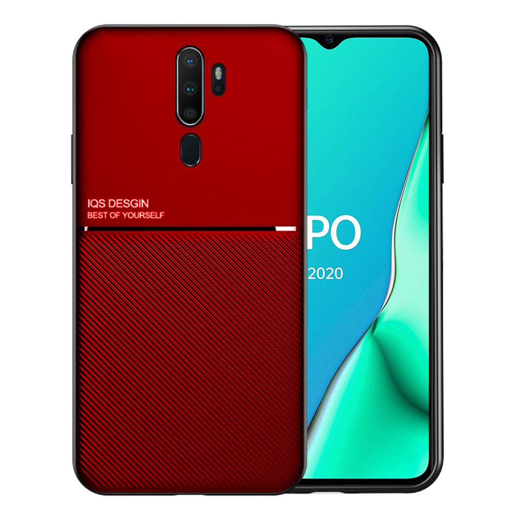 For OPPO A9 2020 Stripe Pattern Anti-Slip Shockproof Soft TPU Silicone Bumper Case Cover
