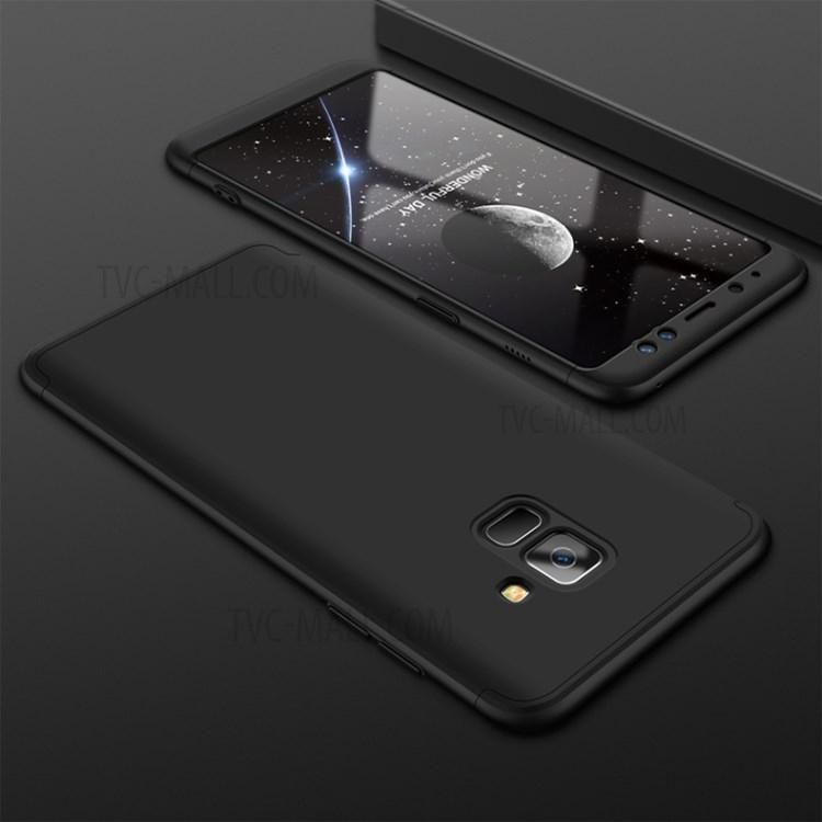 Samsung A8 (2018) 360 Degree GKK Phone Back Cover - Black