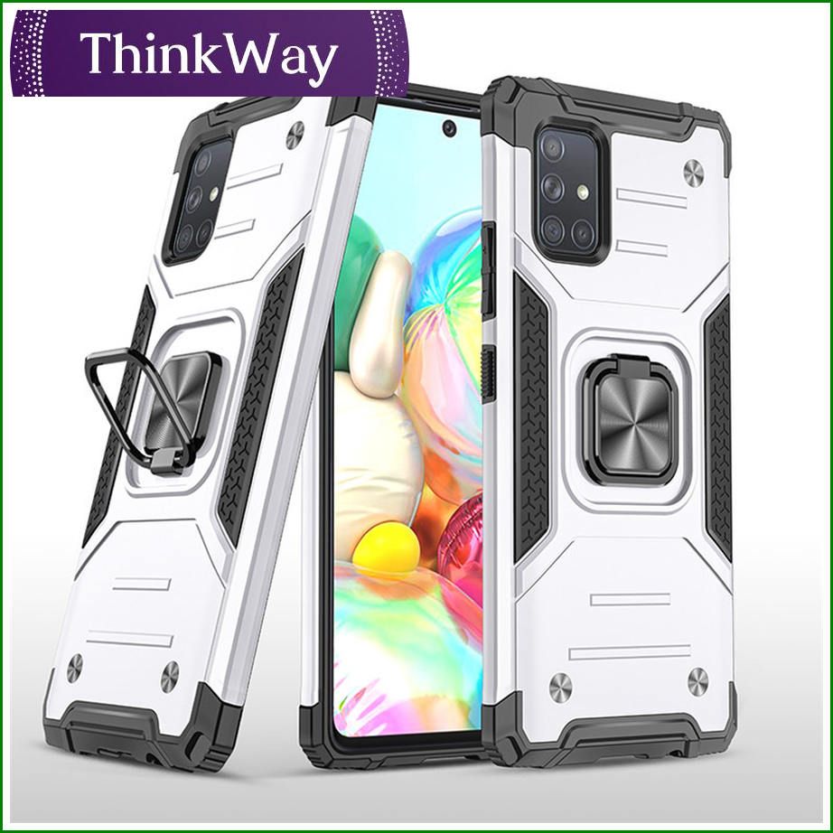 Phone Case Ring Stand Casing Shockproof Protection Cellphone Back Cover Shell For Samsung A82 5G