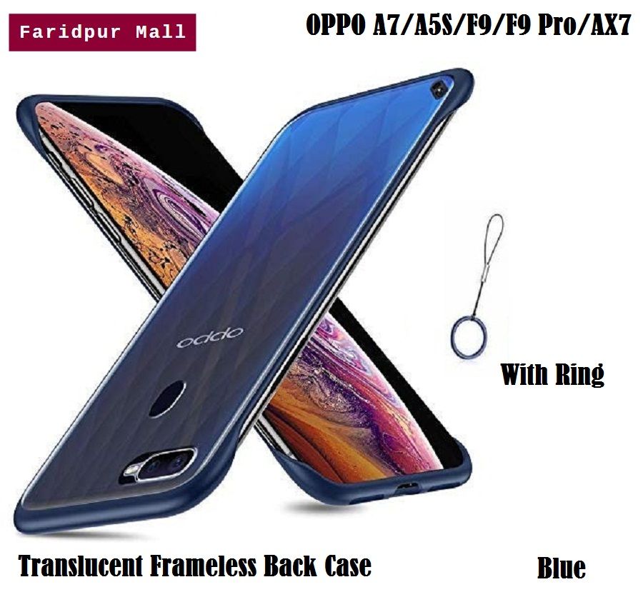 OPPO A5S Luxury Frameless Case Matte Transparent Luxury Hard Back Cover / Back Case With Ring