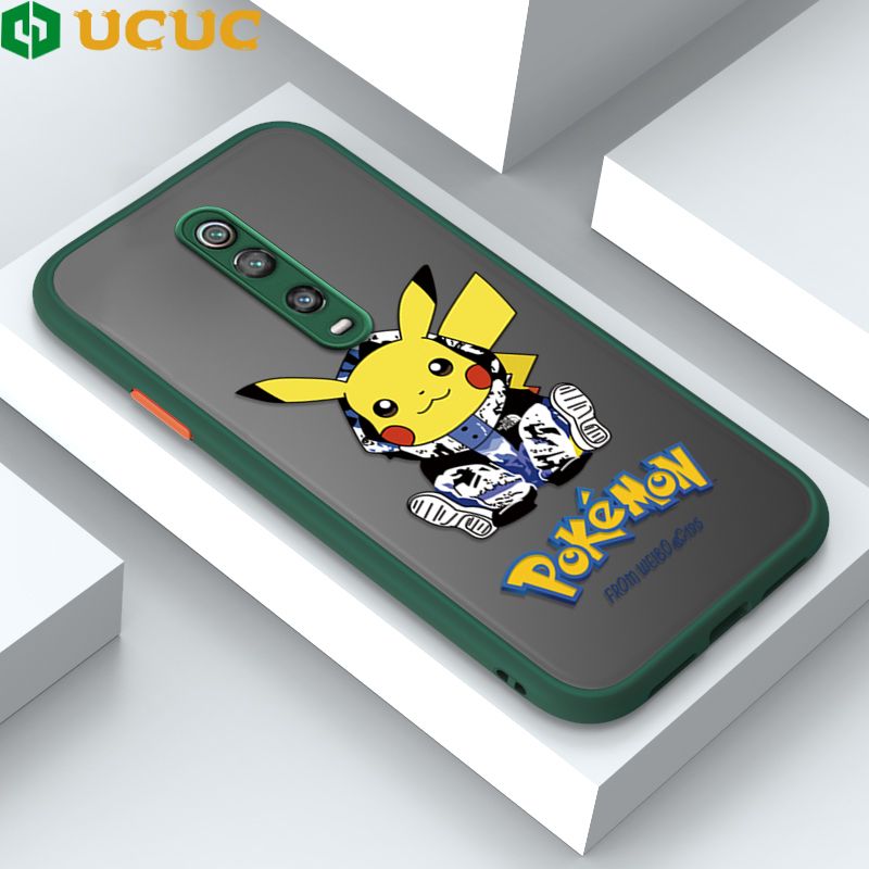 UCUC for Redmi K20 Pro / K20 / Xiaomi 9T Back Cover Wrapped Pikachu Frosted Transparent Hard Phone Case Thin Shockproof Full Cover Camera Protect Case