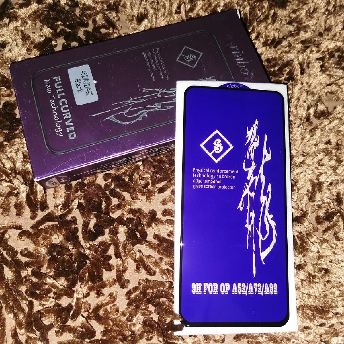 OPPO F19 PRO / F17 / F17 PRO / RENO 3 / RENO 4 / RENO 5 / A15 / A15S / A53 / A33 / A37 / A92 / A52 / A72 / A31 / A9 2020 / A5 2020/ A5S/ A3S/ A1K /A12 / F15 / F9 / A7 / F9 PRO / F7 / F11 PRO Rinbo or Rainboo Tempered Glass Screen Protector - Black 6D