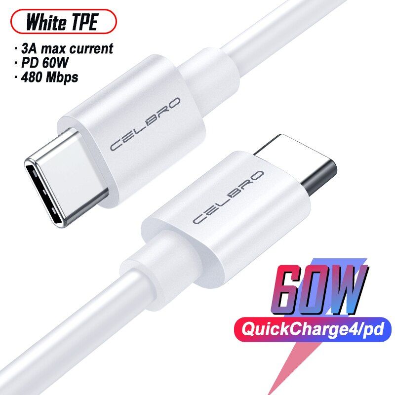 0.3/0.5/1.5/2 Meter Usb PD Type C Cable Usb-C To Usb-C Cable Super Fast Charging QC4.0 for Samsung Galaxy S20 Ultra Note 10 Plus