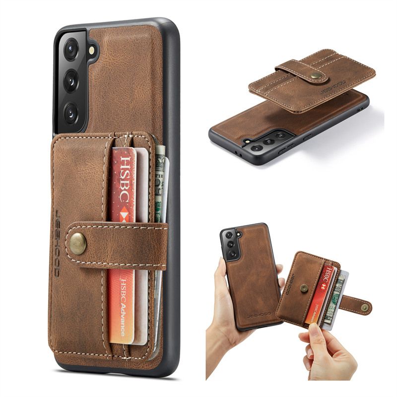 Luxury Leather Case For Samsung Galaxy S21 FE 5G Moble Back Phone Casing Wallet Bag Magnetic Shockproof Flip Cover